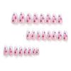 French White Edge Stiletto Press-on Nails with Purple Starry Design