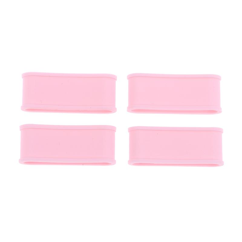 4Pcs Silicone Tennis Racket Grip Ring Handle Closure Rubber Sweat-absorbing Band Elastic Fixed Stretchable Tennis Accessories