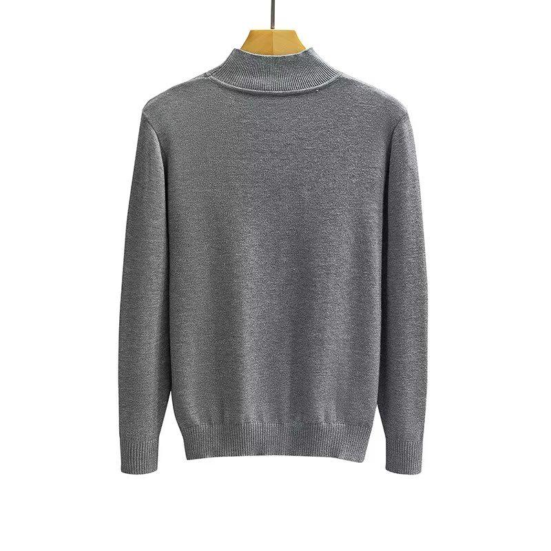 2022 Men's Slim Fit High Neck Wool Sweater - Autumn/Winter Casual Long Sleeve Base Layer