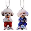 Acrylic Ballwear Teddy Dog Cars Pendant Backpack Hangings Household Product Decoration Auto Interior Decor Accessories Ornaments