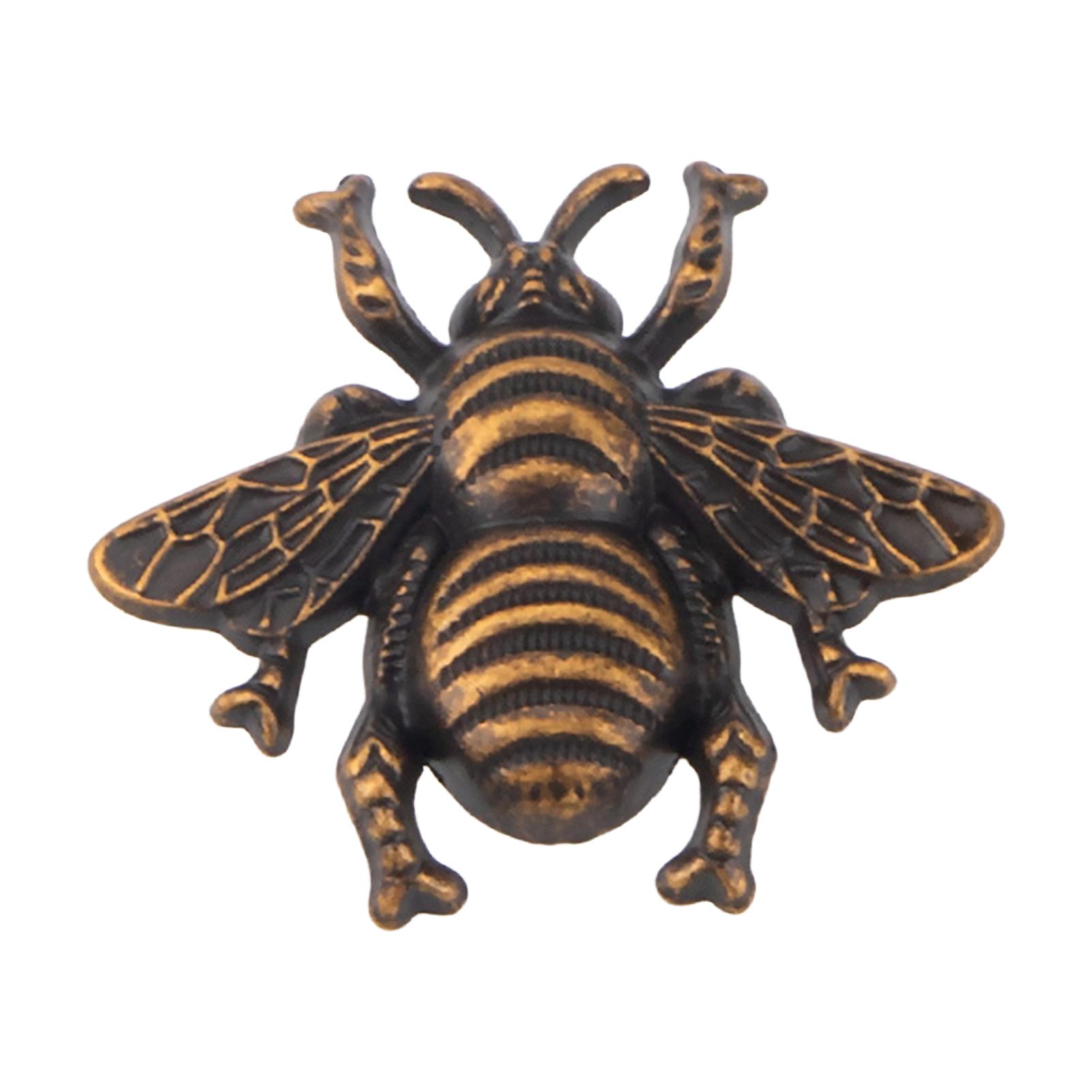 

Цинковый сплав Мебельная ручка Креативная форма пчелы Одно отверстие Ручка для ящика Для украшения детской комнаты Гладкий край Безопасная ручка бронзовый