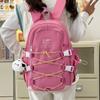 Fashion Preppy Style Personality Drawstring Candy Color Large Capacity Student School Bag Junior High School High School Backpack Girls