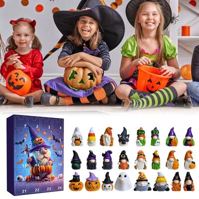 Calendário do Advento de Halloween antes do Natal Calendário do Advento para crianças 24 dias Calendário de Halloween Contagem regressiva Personagem do filme Boneca Figura colecionável