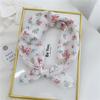 Floral Cotton Linen Silk Scarf: Women's Square Headband for Spring, Summer, Autumn - Korean Fresh Style