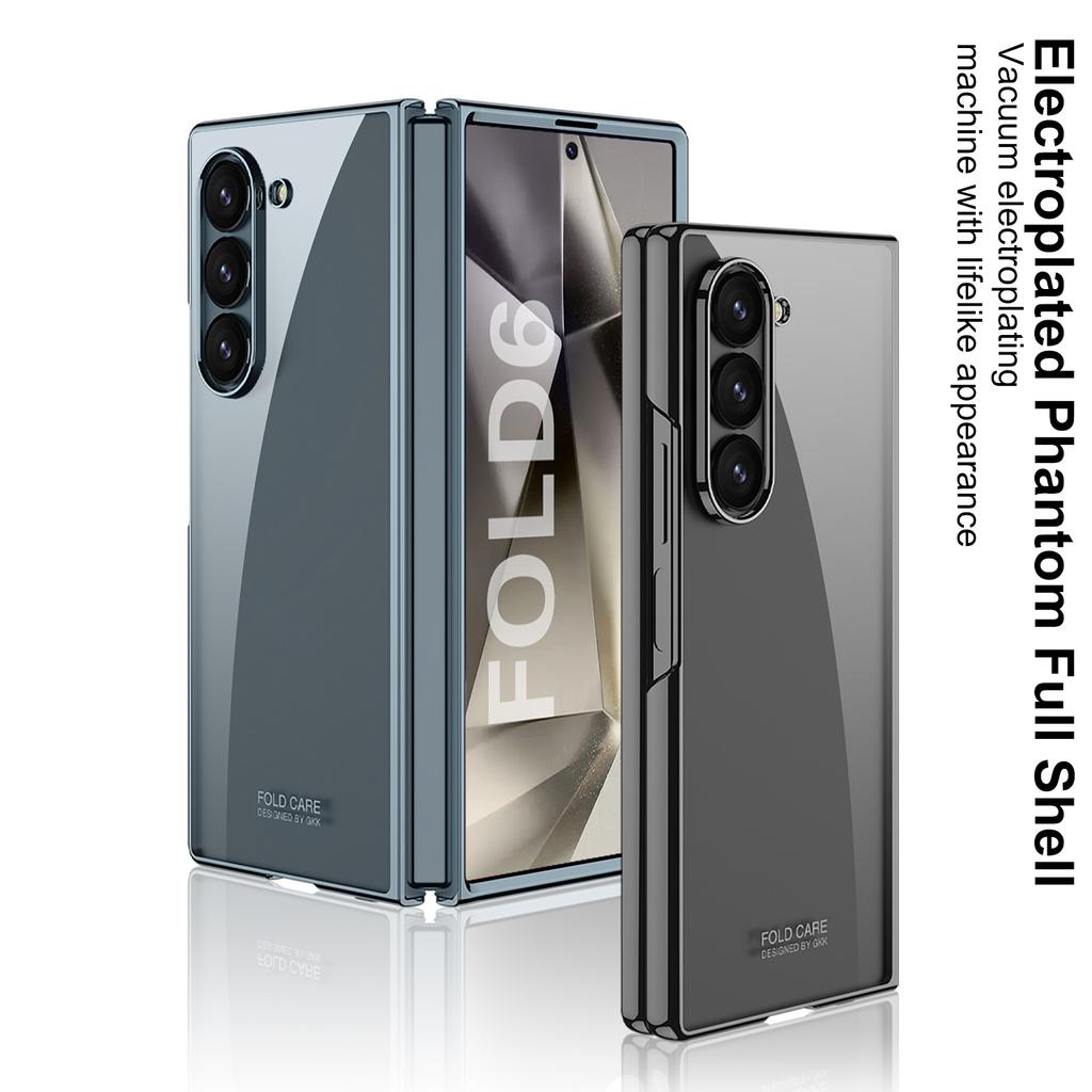 For Samsung Galaxy Z Fold 6 Case Luxury Ultra Thin Electroplated Transparent Shockproof Protection Hard Back Cover Accessories