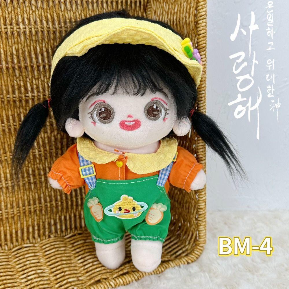 

Plush Idol Cotton Doll Soft No Attributes Dolls Clothesd Doll 20cm Cotton Doll Doll Accessories blue-frameless