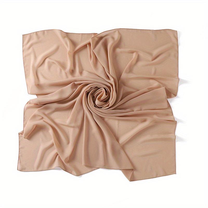 Muslim Chiffon Hijab Scarf for Women Big Solid Color Head Wrap for Women Hijabs Scarves Ladies Muslim Veil Jersey Hijabs Turban
