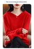 2023 Fashionable Hooded All-Wool Knit Sweater for Young Women