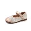 Spring Autumn Pink Beige Party Kids Shoes for Girl Soft Bottom Anti-slippery Princess Shoes Bling Wedding Bridesmaid Shoe I09189