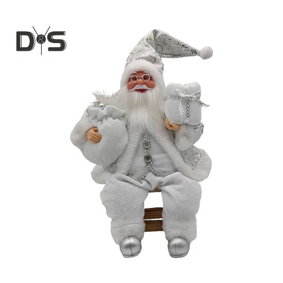 საშობაო სანტა კლაუსის თოჯინა პლუშუს სვიტერი სანტას ჰოლდინგი სასაჩუქრე ჩანთა ფიგურული ნაძვის ხის დეკორი წვეულების წყაროები სახლის ბარის მაგიდის ბუხრისთვის