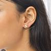 Moonstone Studs Earrings Moonstone Silver Studs for Women Crystal Studs Earrings for Her 14K Gold Vermeil Studs Bridesmaid Gift