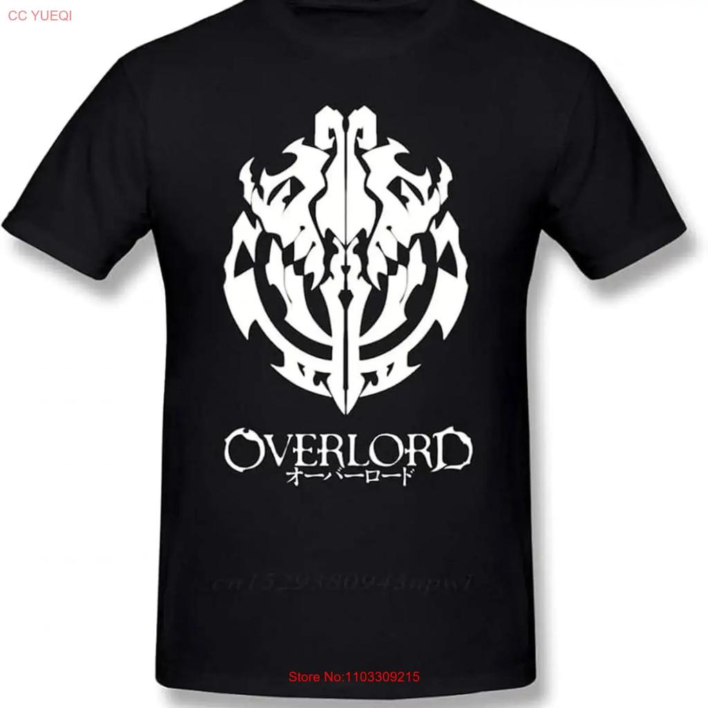 Overlord T Shirt Anime Guild Emblem Ainz Ooal Gown Shor vintage Washed designer clothes Slightly homme Stretched streetwear
