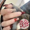 50Pcs French Style Bows Nail Accessories Mixed Size 3D Wine Red Bowknot Nail Charms Kawaii Winter Nail Art Decoration Cute Parts