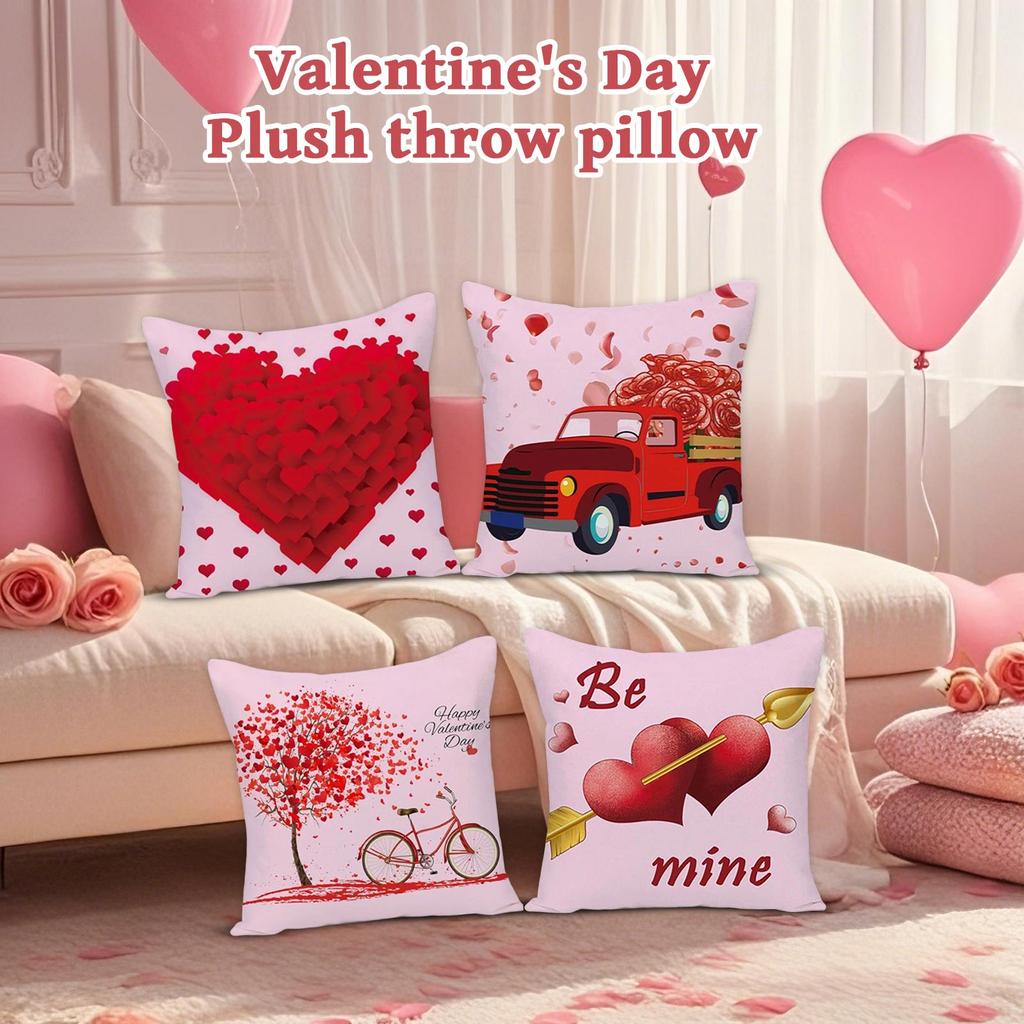 Valentinstag Plüsch Kissenbezug 45*45cm Baum Plüsch Kissenbezug Kissen