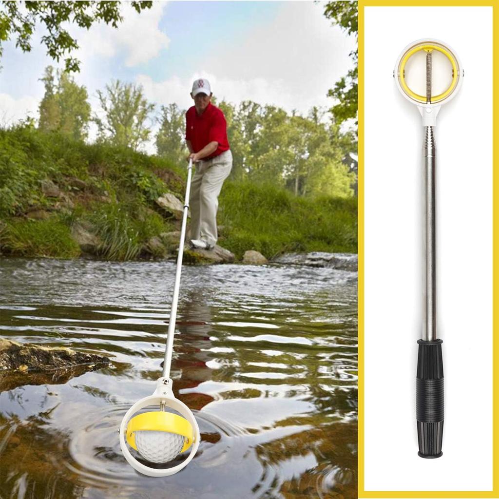 Golf Ball Retriever, Golf Balls Retrievers Telescopic for Water with Spring Release-Ready Head, Ball Retrievers Tool Golf with Grabber Tool, Golf