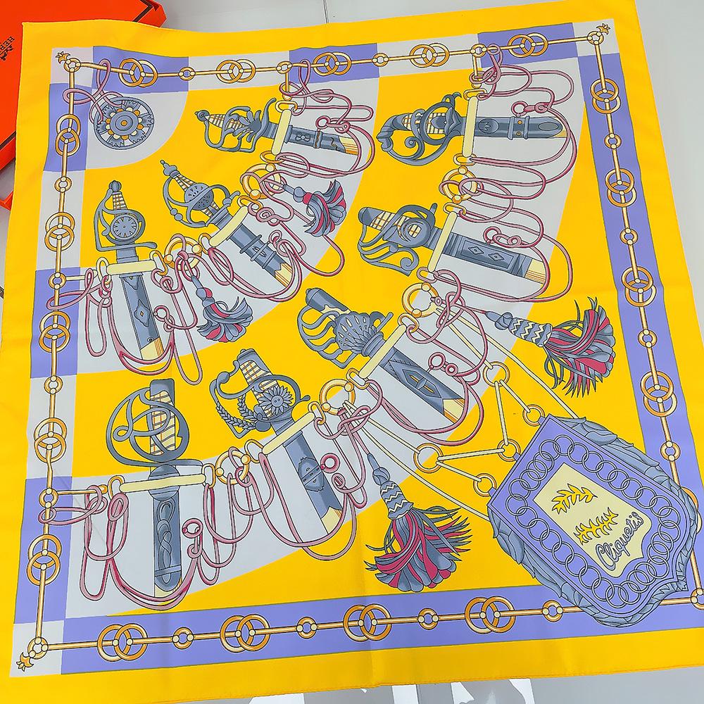 Manual Hand Rolled Twill Silk Scarf Women Shawls Luxury Design Sun Protection Hijab Fashion Square Scarves Neckerchief