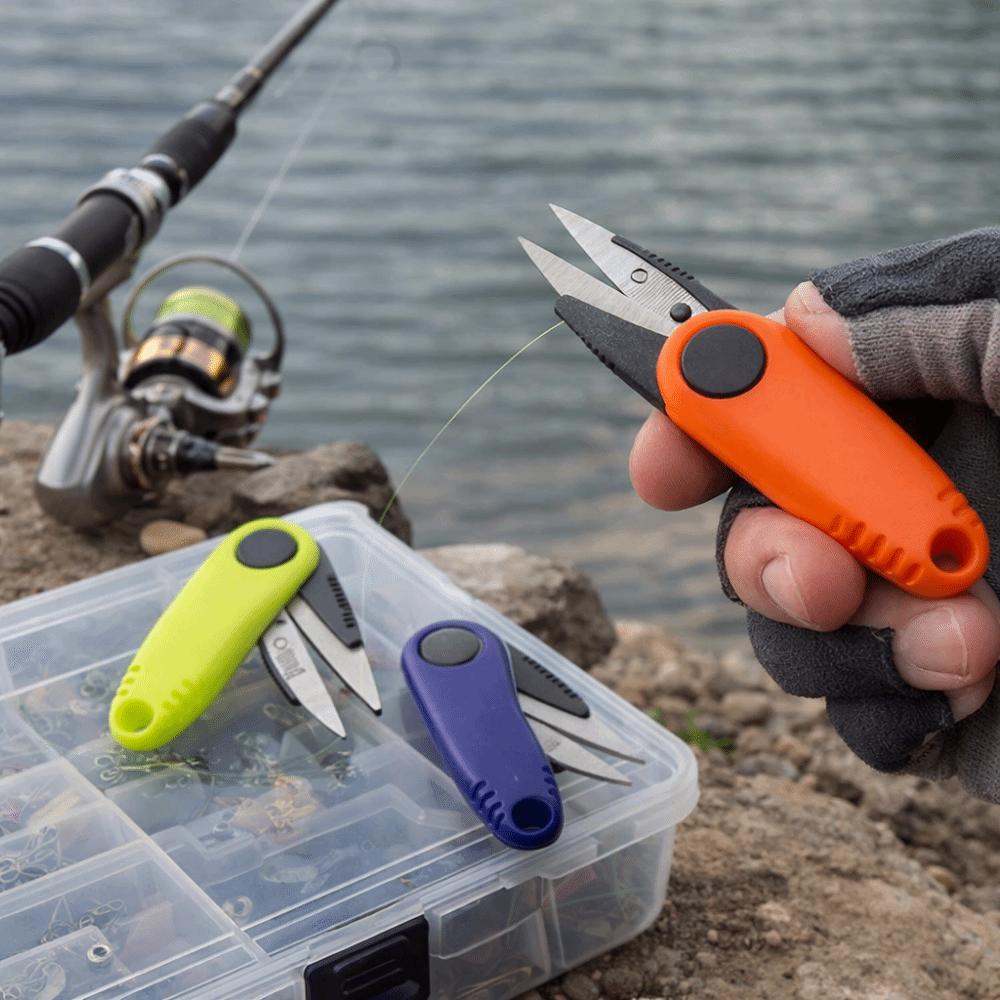 Foldable Design Fishing Line Cutter Stainless Steel Shrimp-Type Clipper Folding Scissors Pesca Use