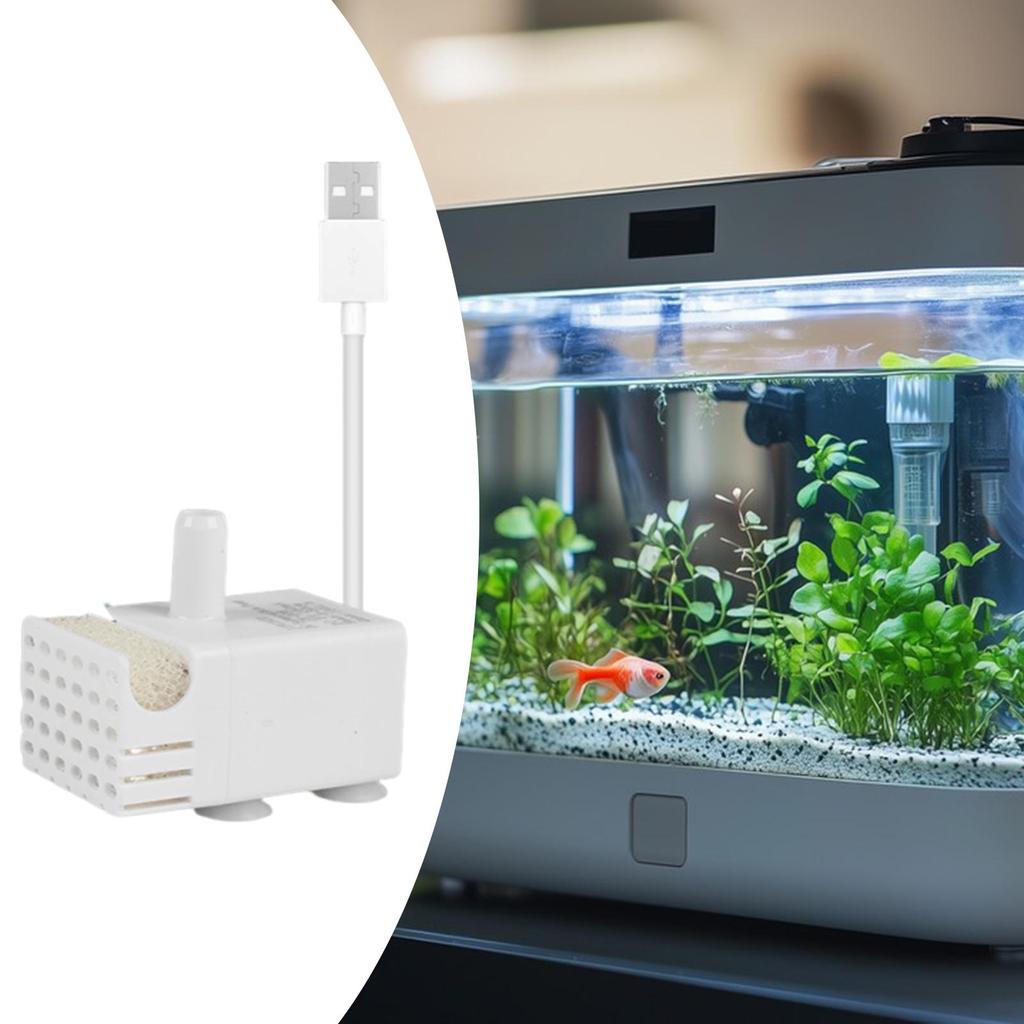 Mini pompa do akwarium USB 3W Cicha Wodna do Akwariów Wewnętrznych Zewnętrznych Strony Basenu Zestaw Filtracyjny