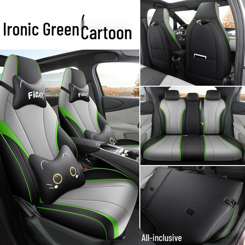 BYD Dolphin Universal Leather Car Seat Cover - All Seasons, Full Coverage