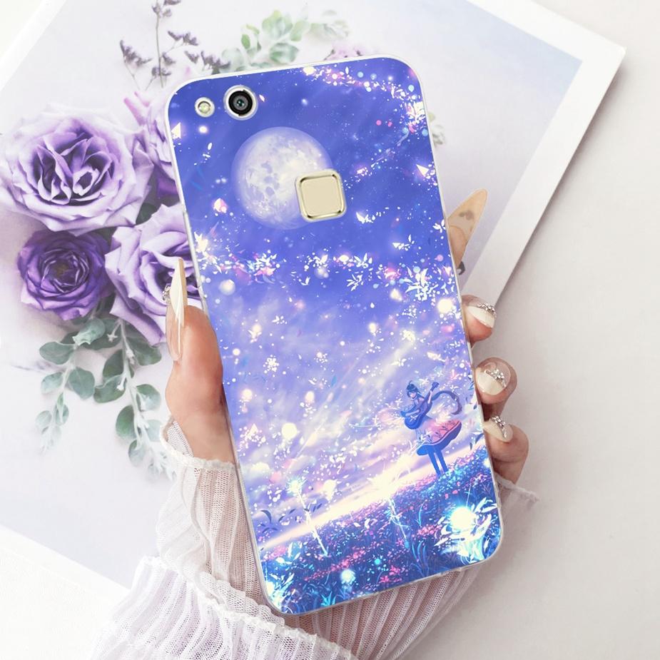For Huawei P10 Lite Case WAS-LX1 WAS-LX2 Luxury Bow Flowers Painted Cover Soft Slim Phone Case For Huawei P10 Lite P10Lite Shell