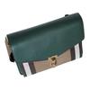Burberry Check Print Flap Closure Small Calfskin Crossbody Shoulder Bag Women bags Green 80801611