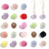 20pcs 16mm Plush Fur Covered Ball Beads Charms Cute Pompom Charms For Jewelry Making DIY Bracelets Necklace Earrings Accessories