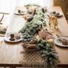 Christmas Tree Mini Pine Tree With Wood Base DIY Home Table Top Decor Christmas Artificial Frosted Sisal Small Trees Party Decor