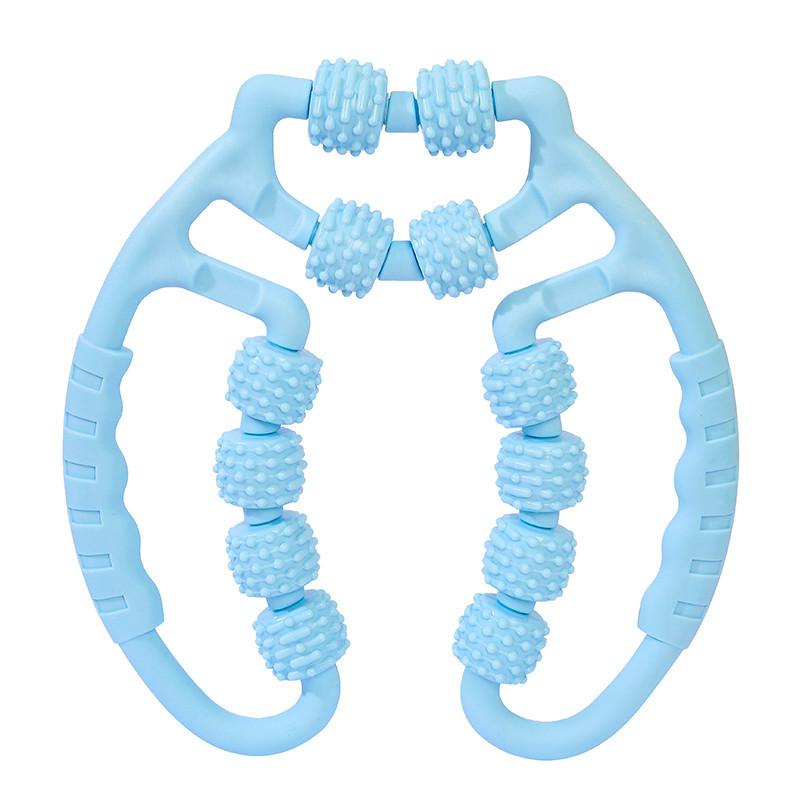 Entrenador de piernas con abrazadera de anillo de 12 ruedas, dispositivo de belleza para la cintura, masajeador de yoga, rodillo de relajación muscular