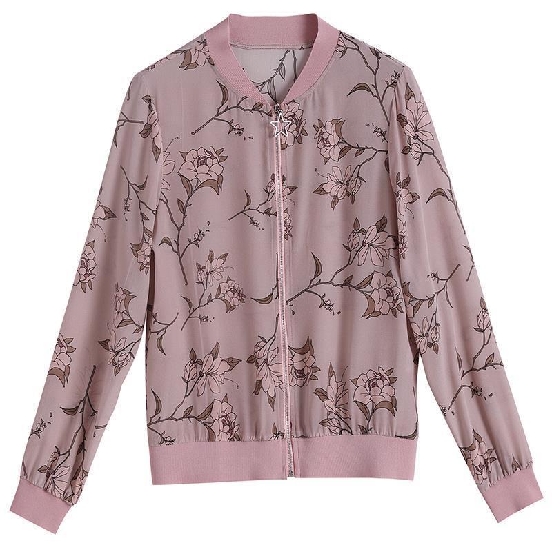 Women's Versatile Chiffon Sun Protection Floral Cardigan - Summer 2026 Korean Style, Plus Size, Lightweight Long Sleeve Jacket