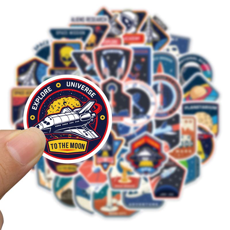 52Pc Skateboard Stickers Astronauts In Space Stickers Skateboard Extreme Sports Stickers Trolley Case Guitar Mug Notebook Trend Stickers