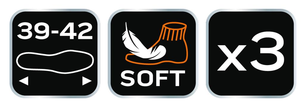 Basic work socks, 3-pack, sizes 39-42