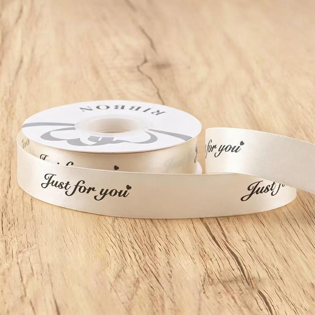 2.5cm English Ribbon for Gift Wrap, Floristry, Cake Packaging, and Crafts
