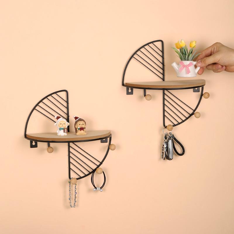 Raft metalic de depozitare montat pe perete: Rafturi Creative pentru Casă, Sufragerie, Hol, Dormitor și Decorațiuni Cheie