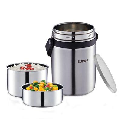 SUPOR KF19A1 304 Stainless Steel Insulated Lunch Box 1.9L