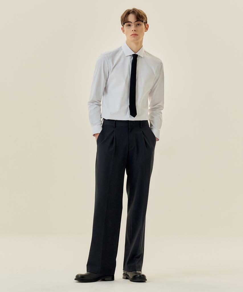 MINDBRIDGE Do Good_Wide Single-Pleat Elastic Slacks - 2 Colors