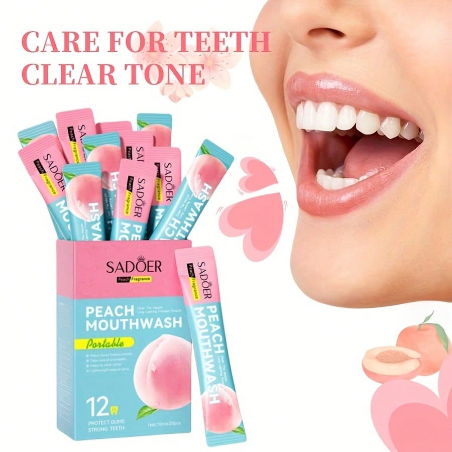 20pcs Fruit Flavored Mouthwash, Disposable Mouthwash, Fresh Breath, Clean Teeth, Protect Oral Health