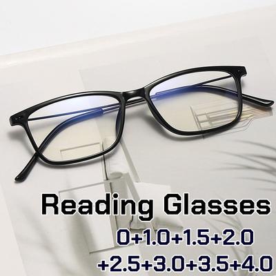 Gafas de Lectura Ultraligeras de Alta Definición Anti Luz Azul Lujo Diseñador Mujer Hombre Retro Montura Cuadrada Gafas para Ver de Lejos