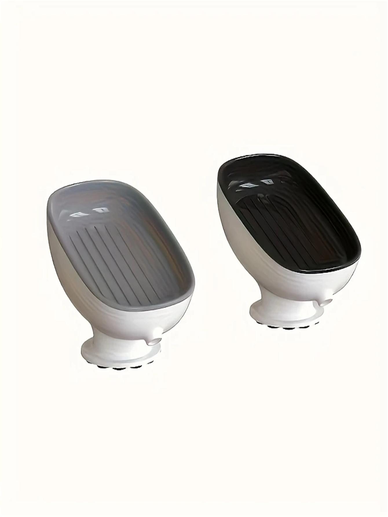 

1 Серая мыльница на присоске - для душа и умывальника, легко устанавливается без инструментов, простой стиль, устойчивая и надежная, товары для организации дома M чёрный