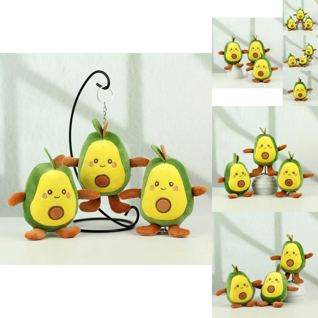 Adorable Four-inch Avocado Plush Toy Keychain Cute Backpack Charm Gift For Kids