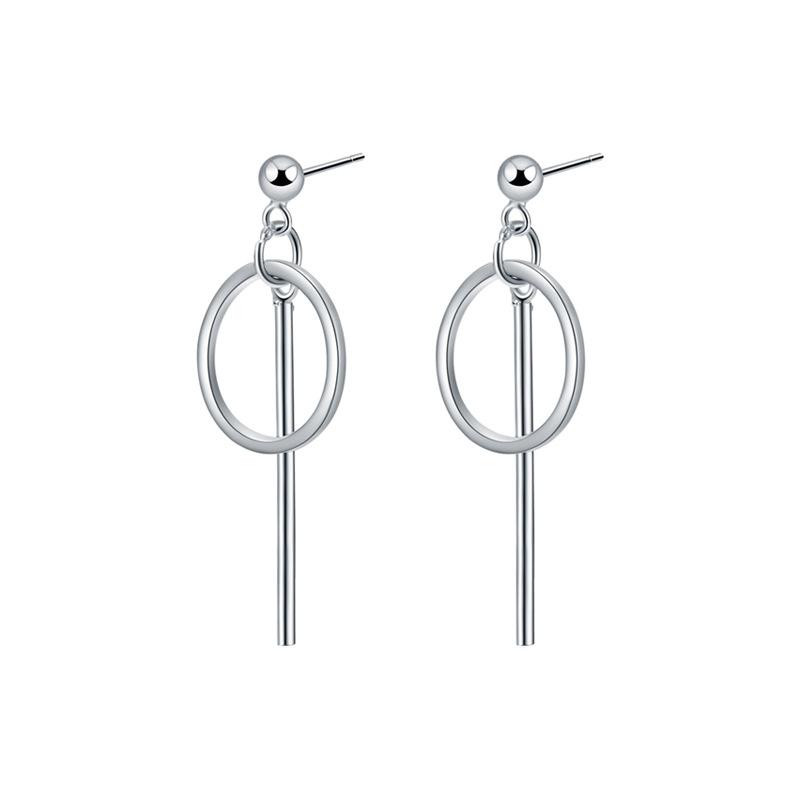 Japanese and Long Strip One-word Stick Triangular Round Square Long Geometric Earrings Simple Personalized Creative Stud Earrings