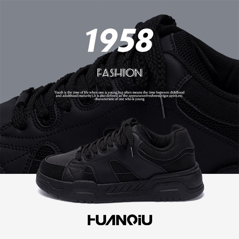 Global platform casual shoes men's 2025 men's shoes trendy versatile black board shoes men's sports shoes ZHQ-HY681