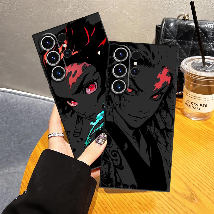 Soft Back Phone Cover Case for Samsung Galaxy S20 S25+ S22 S24+ S25 Ultra S23 FE S24 Plus S9 S21 Hot Demonss Anime Slayers