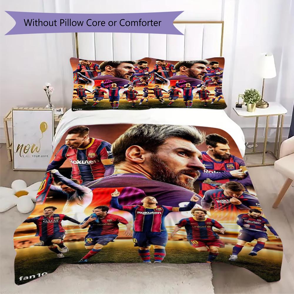 Messi World Cup Victory Bedding Without Core 1 Duvet Cover 2 Pillowcase Without Core Soft And Comfortable Duvet Cover And Pillowcase