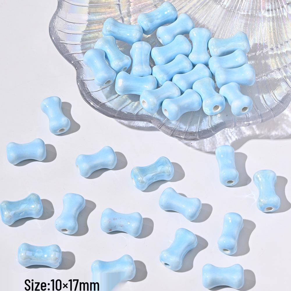 Blue Series Japanese Ceramic Seashell & Heart Beads for DIY Jewelry