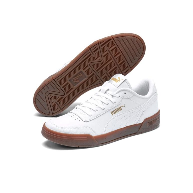 Puma Kožené retro sportovní tenisky Caracal Lehké nízké unisex tenisky Bílé 369863-06