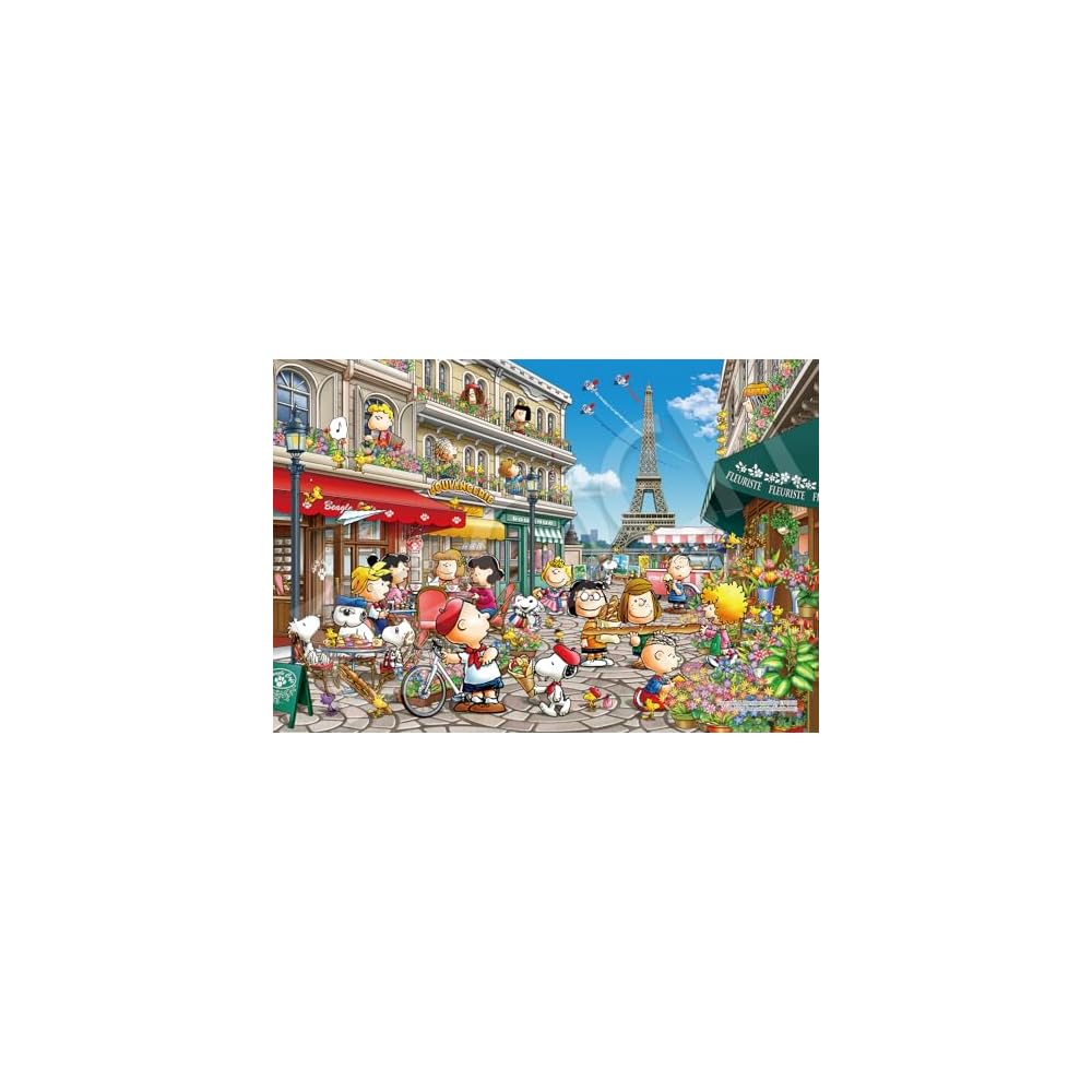 EPOCH Super Small Piece Jigsaw Puzzle Peanuts Snoopy in Paris 26x38cm with Glue and Tool