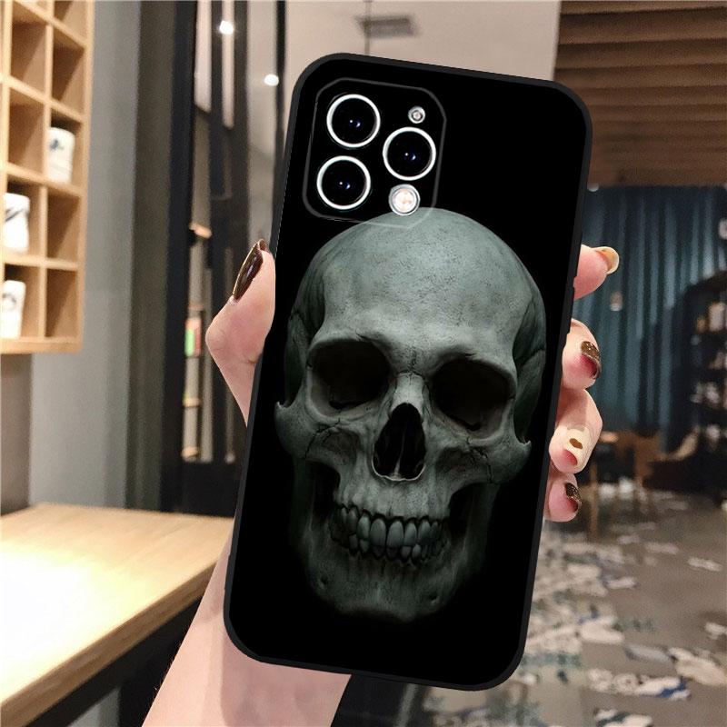 

Чехол для телефона с изображением черепа для iPhone 15 14 Pro Max 13 12 11 Pro Max XSMax XR 12 13 mini 14 Plus Shell iphone 15ProMax