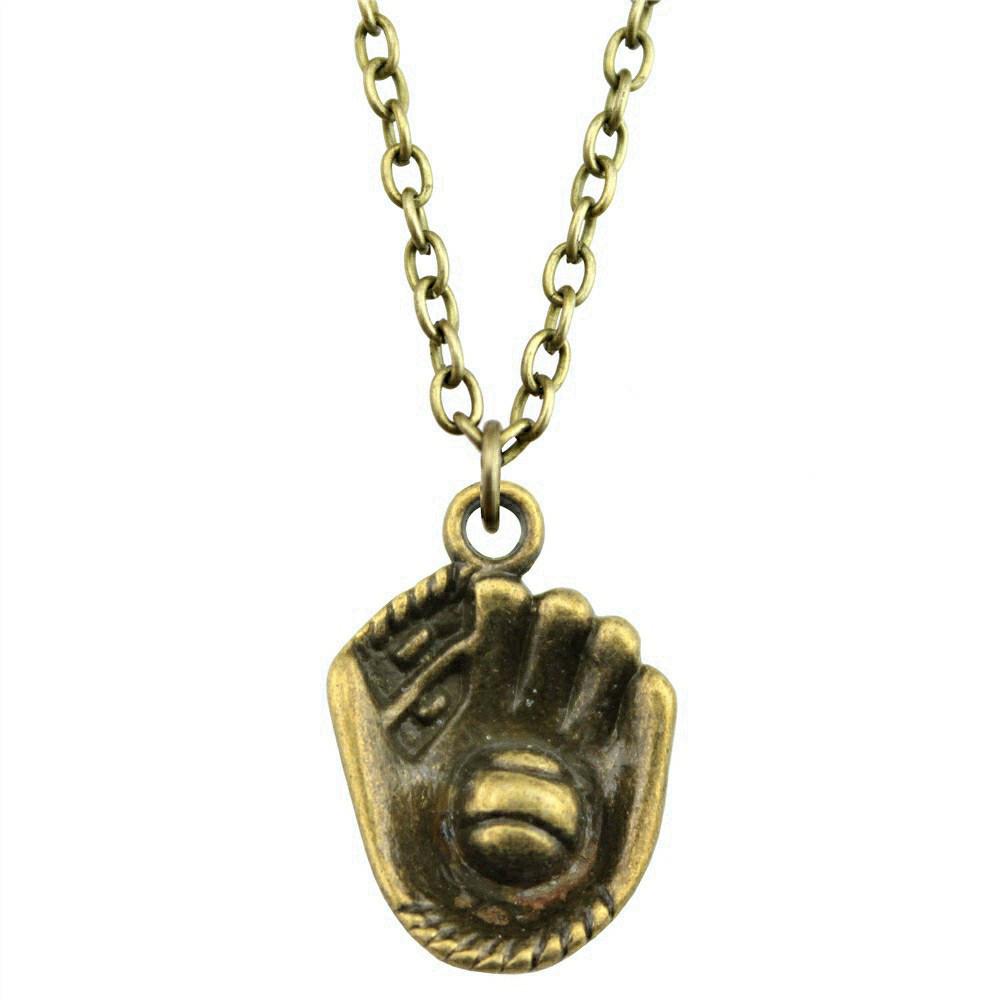 Athlete Charm Necklace Sports Adventure Pendant For Men Outdoor Enthusiast Jewelry 43cm Chain