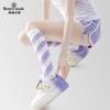 Womens High Tube Compression Socks Sports Running Gym