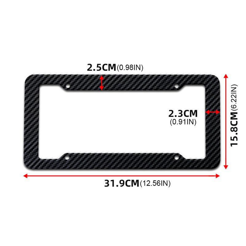Car License Plate Frame Holder Black Car License Plate Frame Label License Plate Label Cover Universal Auto Parts